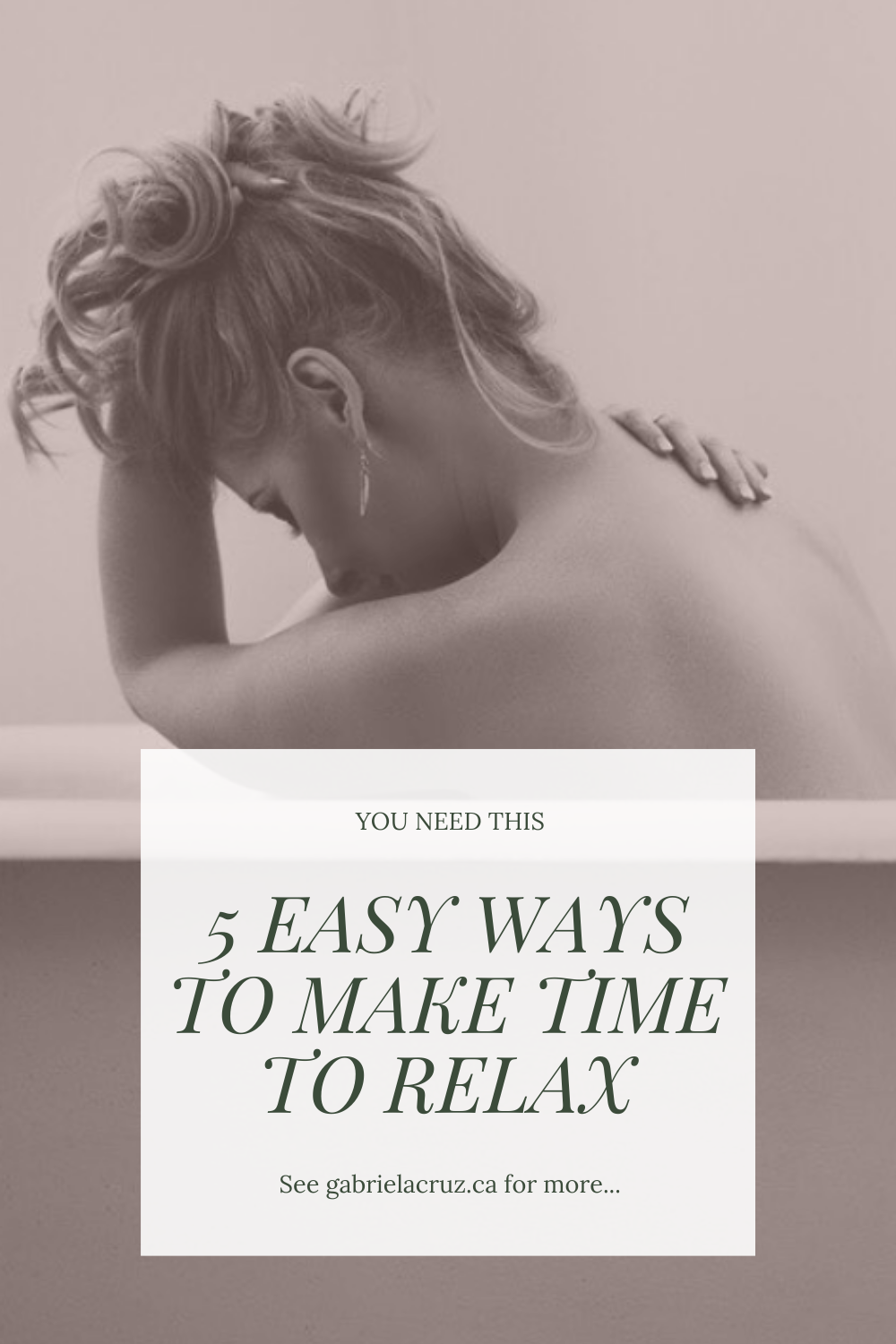 Relaxing isn't easy in our busy world. Here are 5 easy ways to add more relaxation to your hectic life.

#relax #selfcare #relaxation #self-care #howtorelax